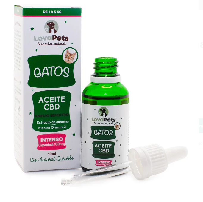 Aceite CBD para gatos intenso 30ml LovaPets